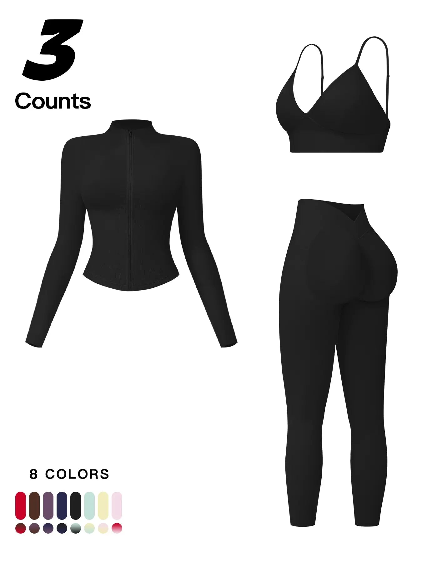 Women'S Outdoor Running Quick-Dry Jacket and High-Waist Leggings Set, Long Sleeve Yoga Tops for Fitness and Casual Wear, Yoga Clothes Set, Athleisure Wear Set, Workout Sets Women