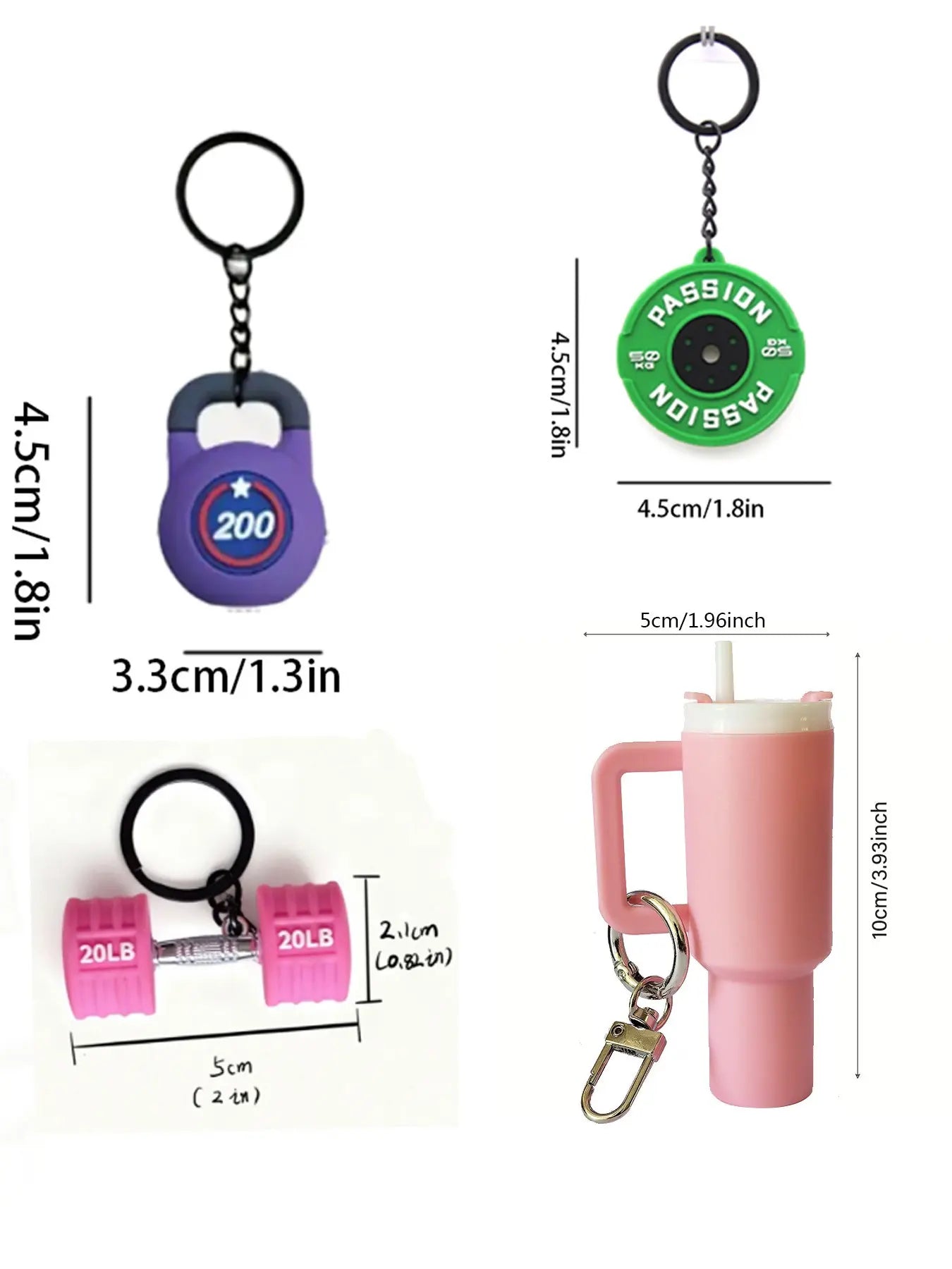 Personalized Fitness-Themed Pendant with Mini Cup Barbell Plate and Woven Lanyard, Stylish Keychain for Couples and Sports Enthusiasts, Ideal Accessory for Travel and Daily Wear