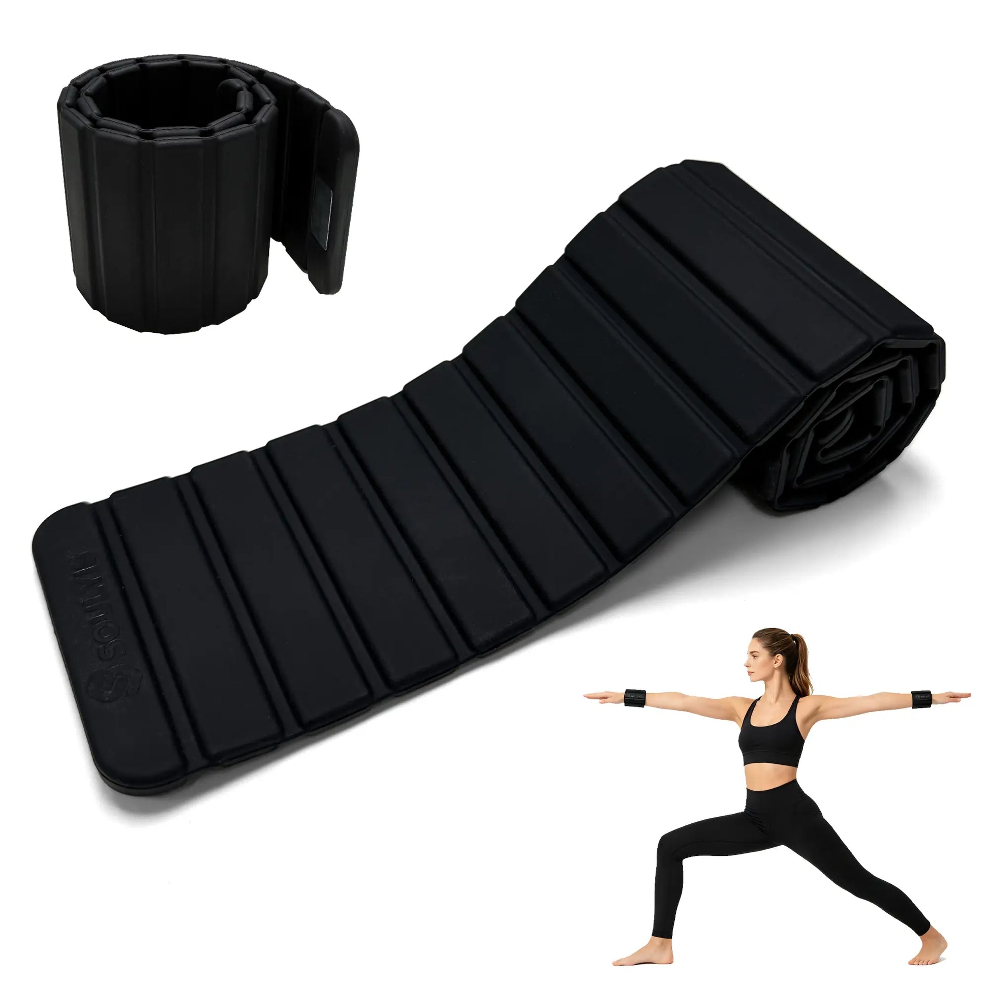 SOULYIS Adjustable Magnetic Weighted Wrist and Ankle Strap Set - Portable and Floor Safe